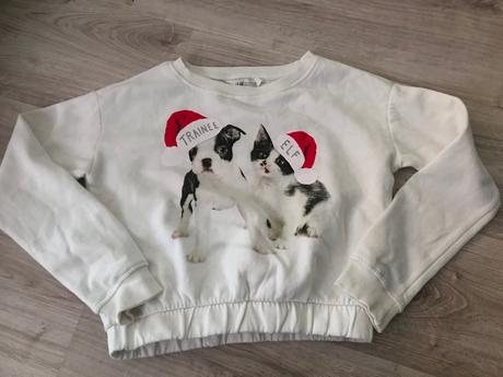 Mikinka krátka christmas 8-10 rokov, h&m,134