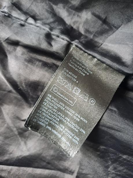Čierny kabát h&m č.34 alebo xs, h&m,xs