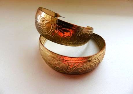 Tepané náušnice kruhy,