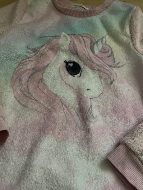 Mikina unicorn fleece 8-10 rokov, h&m,140