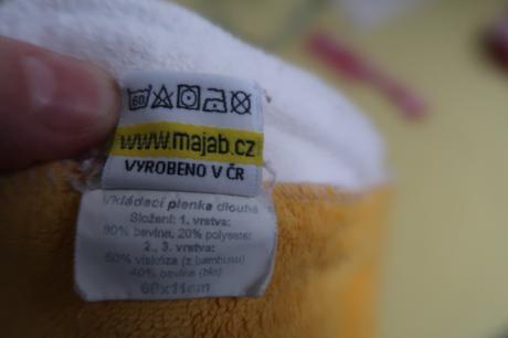 Dlouhá vkládací plena žlutá, majab