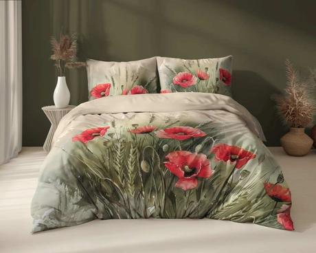 Francúzske obliečky vlčí mak 220/200, 2x70/80,