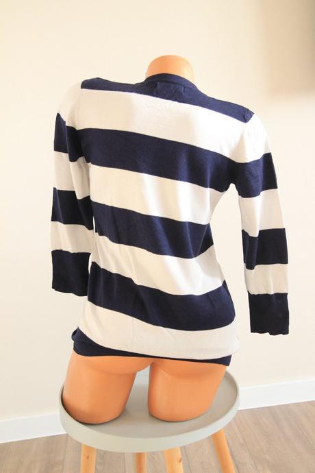 Bielo modrý pásikavý sveter, reserved, reserved,m