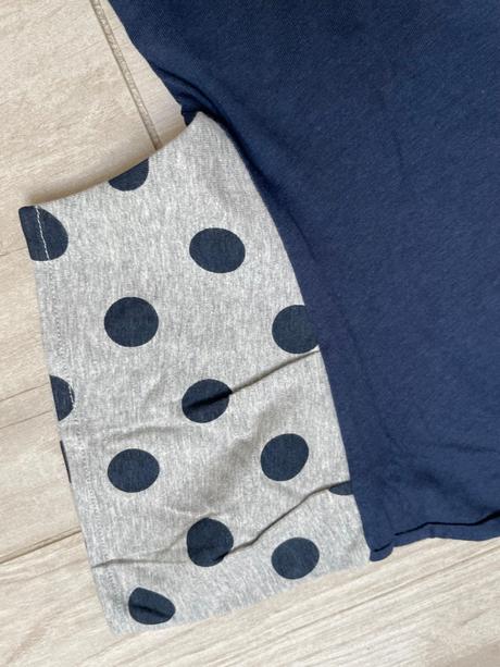 Tričko s bodkovanými rukávmi, benetton,122 / 128