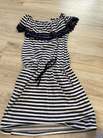 Pruhované šaty, xl