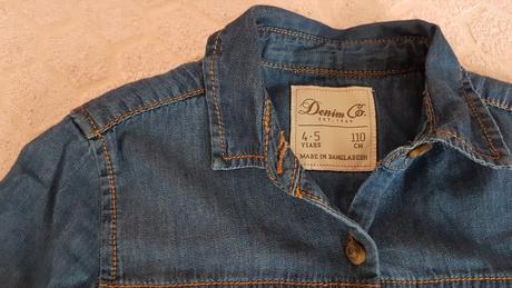 Dievčenské šaty vs predĺžená rifľová košela veľ.11, denim co,110