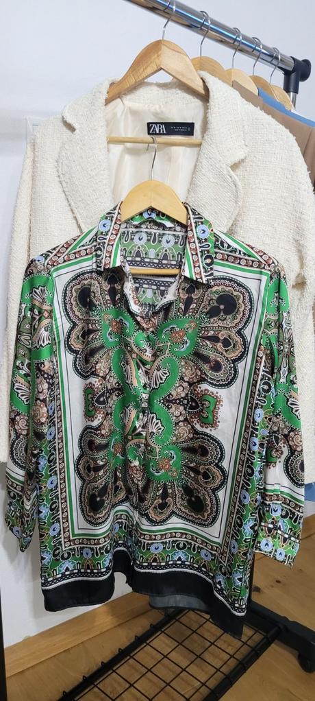 Saténová košeľa zara, zara,m