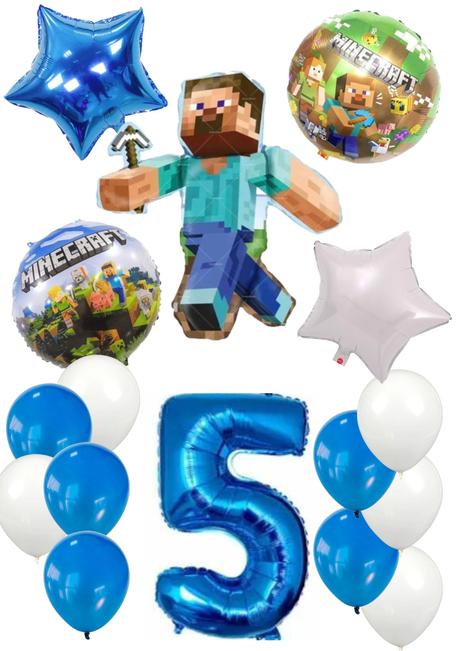 Balóny minecraft- steve 85cm aj meč- až 15/16/17ks,