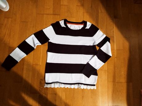 Krásny svetrík s madeirou, h&m,134