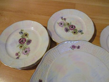 Dúhovo-perleťový porcelán,sada,