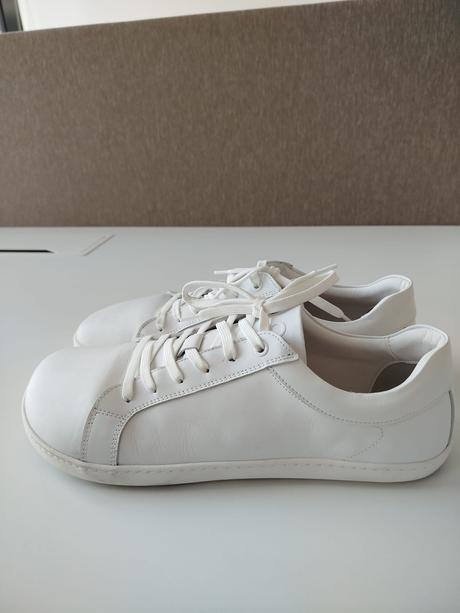 Shapen barefoot tenisky feelin uni white leather, 46