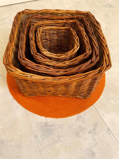 Prútené košíky 4 ks, 