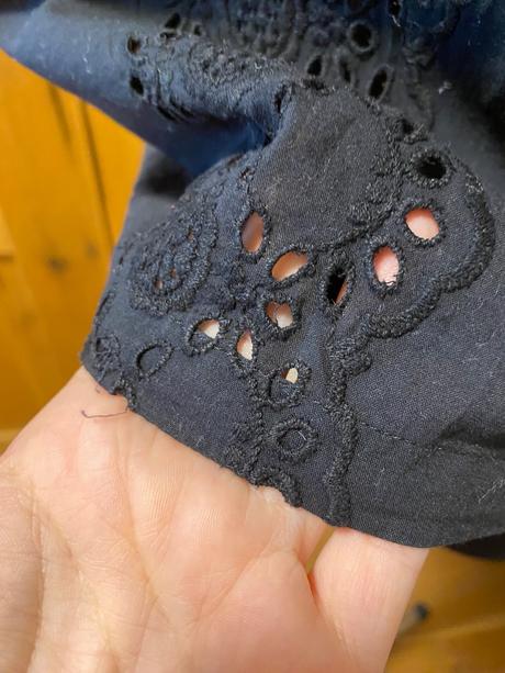 F&f - čierne čipkované tričko / blúzka, f&f,m