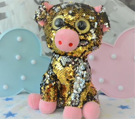 Prasiatko s flitrami, 