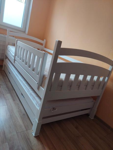 Posteľ s prísteľkou a šuflíkmi, šírka (cm): 90,dĺžka (cm): 200