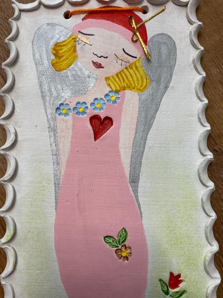 Krásny miniobrázok anjel víla šťastie a láska,