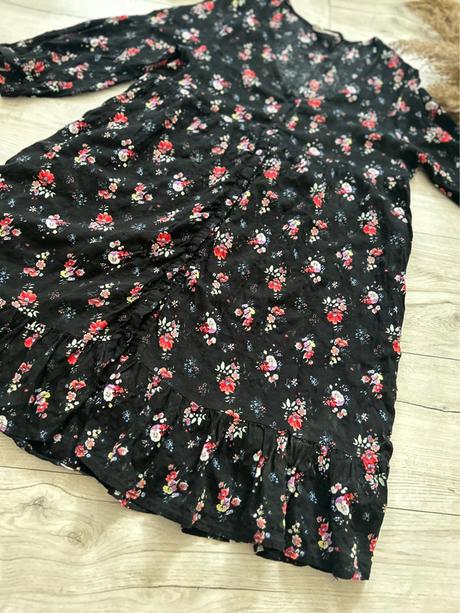 Bavlnené oversize šaty s kvetmi l 40,, l