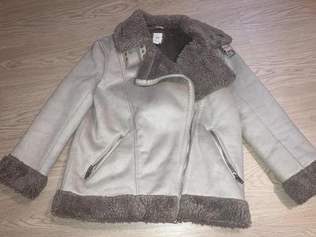 Zimná bunda s kožušinou, h&m,s