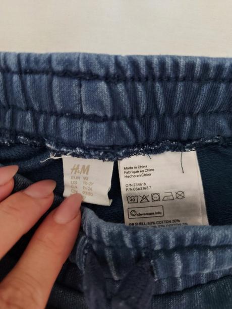 2x tepláky, h&m,92