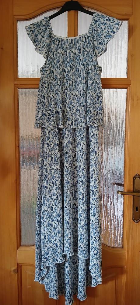 Lindex bielo modré kvietkované šaty, lindex,170