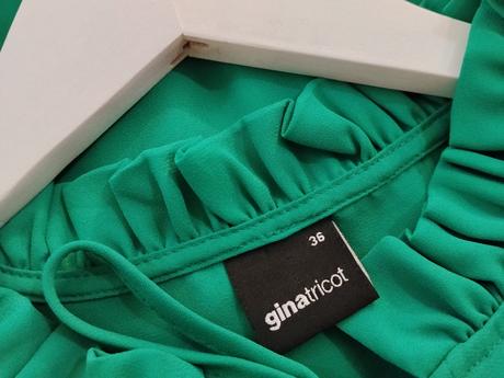 Gina tricot smaragdová elegantná blúzka, s