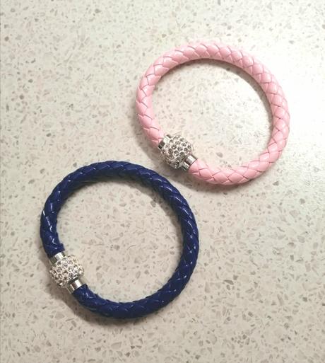 Dámsky náramok z umelej kože, ružový, 