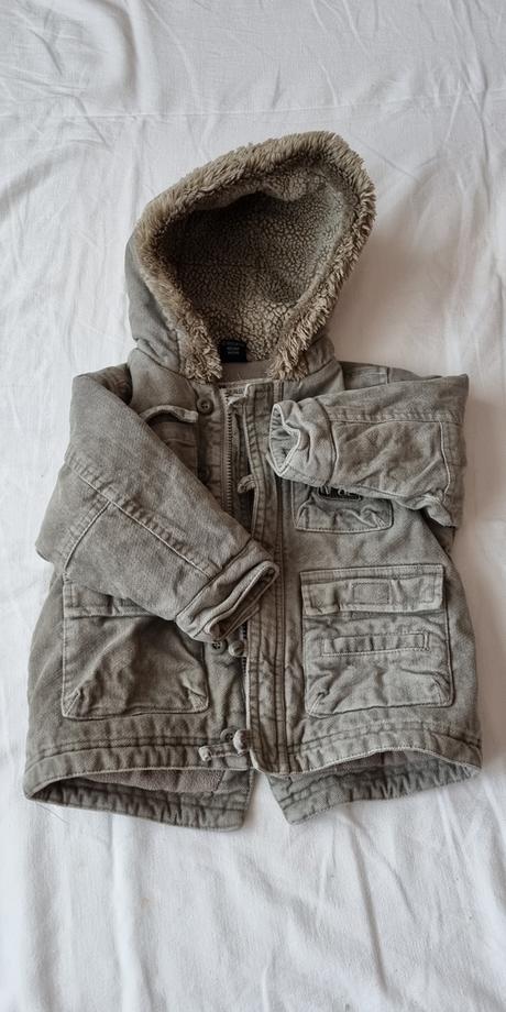 Zimná detská rifľová bunda, veľkosť 86, 86