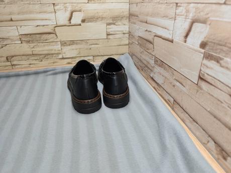 Rieker 38 - dámske kožené čierne mokasíny, rieker,38