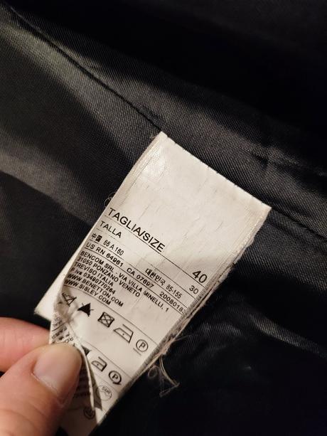 Kabát, benetton,40