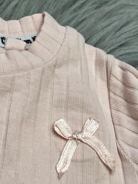 Dievčenské rebrované tričko s mašličkou (68), river island,68