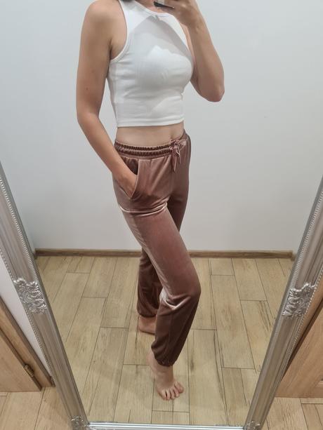 Zamatové tepláky, mohito,36