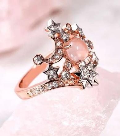 Prsteň s ružovým kremeňom - kameňom lásky,