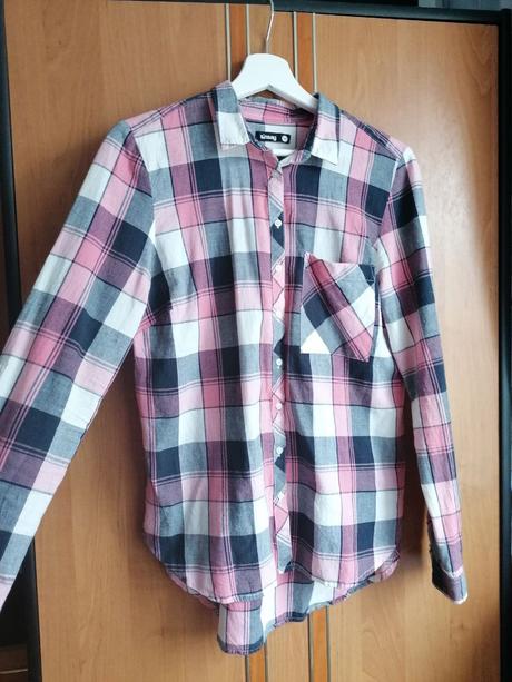 Dámska košela čierno biela károvaná, sinsay,m