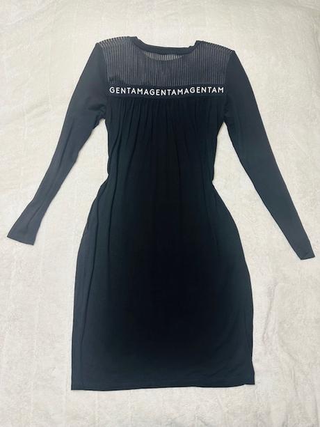 Pekné čierne športové šaty s vreckami zn. magenta, l / m