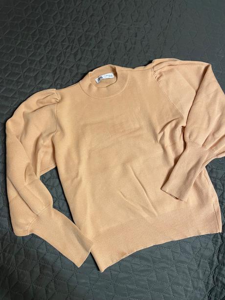 Svetrik s puff rukavmi, zara,l