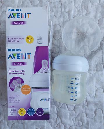 Flasa 125ml avent + novy cumlik c.1, avent
