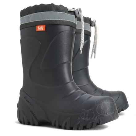 Zimné ultra ľahké zateplené gumáky / čierne, demar,22 - 27