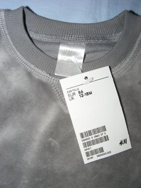 Velúrová mikina zn. h&m, h&m,86