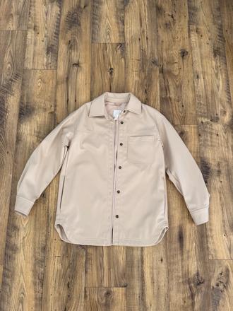 Koženkova košelova bundička, h&m,xs