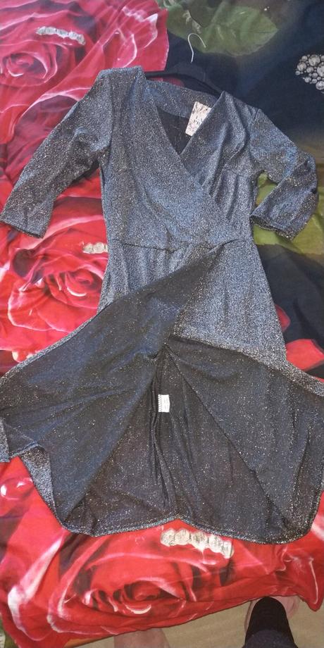 Metalické spoločenské šaty, s