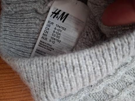 Dievčenská pletená čiapka, h&m,134 / 140 / 146 / 152