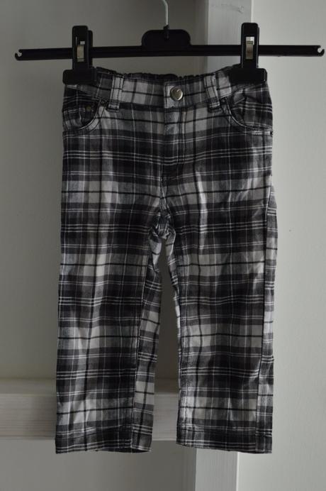 Kárované nohavice, h&m,86