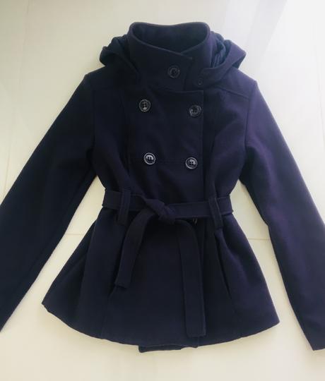 Sýtofialový kabátik s kapucňou, amisu,s