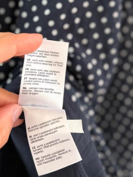 Tmavomodrá sukňa s bielymi bodkami biaggini, xl