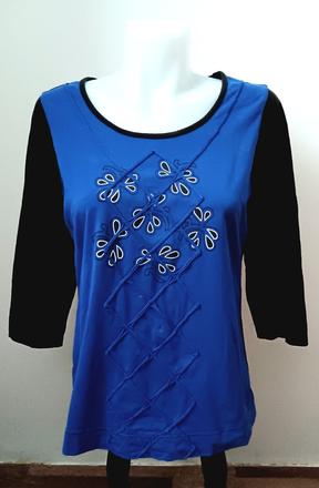 Modro-čierne tričko, m