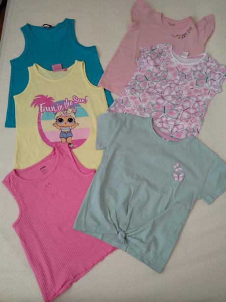 Dievčenské letné tričká veľkosť 134, reserved,134