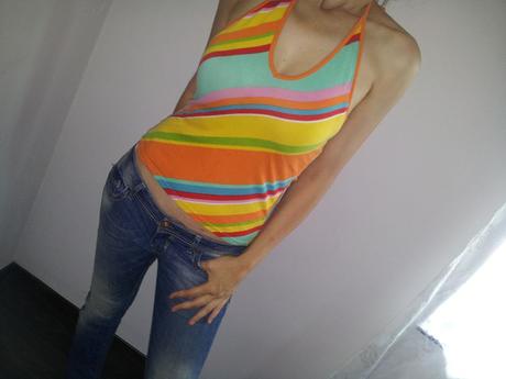 Dámske pestro farebné tielko, terranova,m