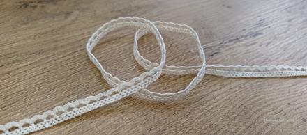 Krajka - 7 mm - béžová, 