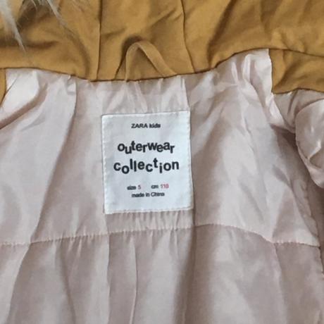 Dievčenský kabát, zara,110