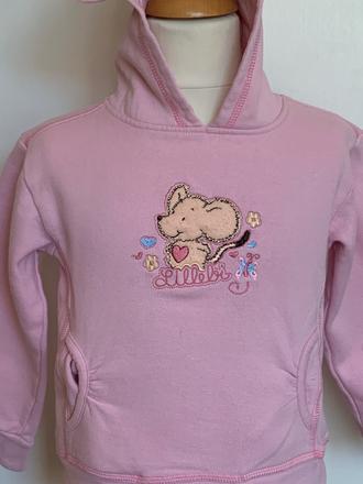 Lillebi ružová mikina, 116